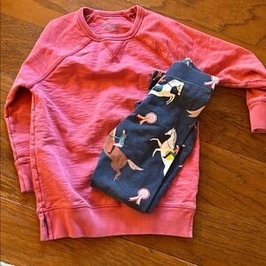 Mini Boden Pink and Navy Kids Matching Set